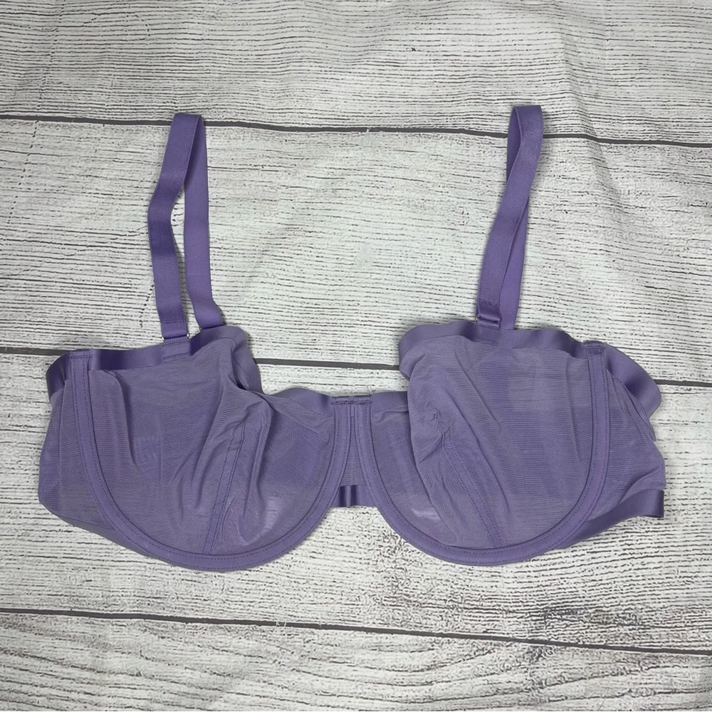 CUUP 40D Balconette Mesh Purple Bra - Picture 1 of 4